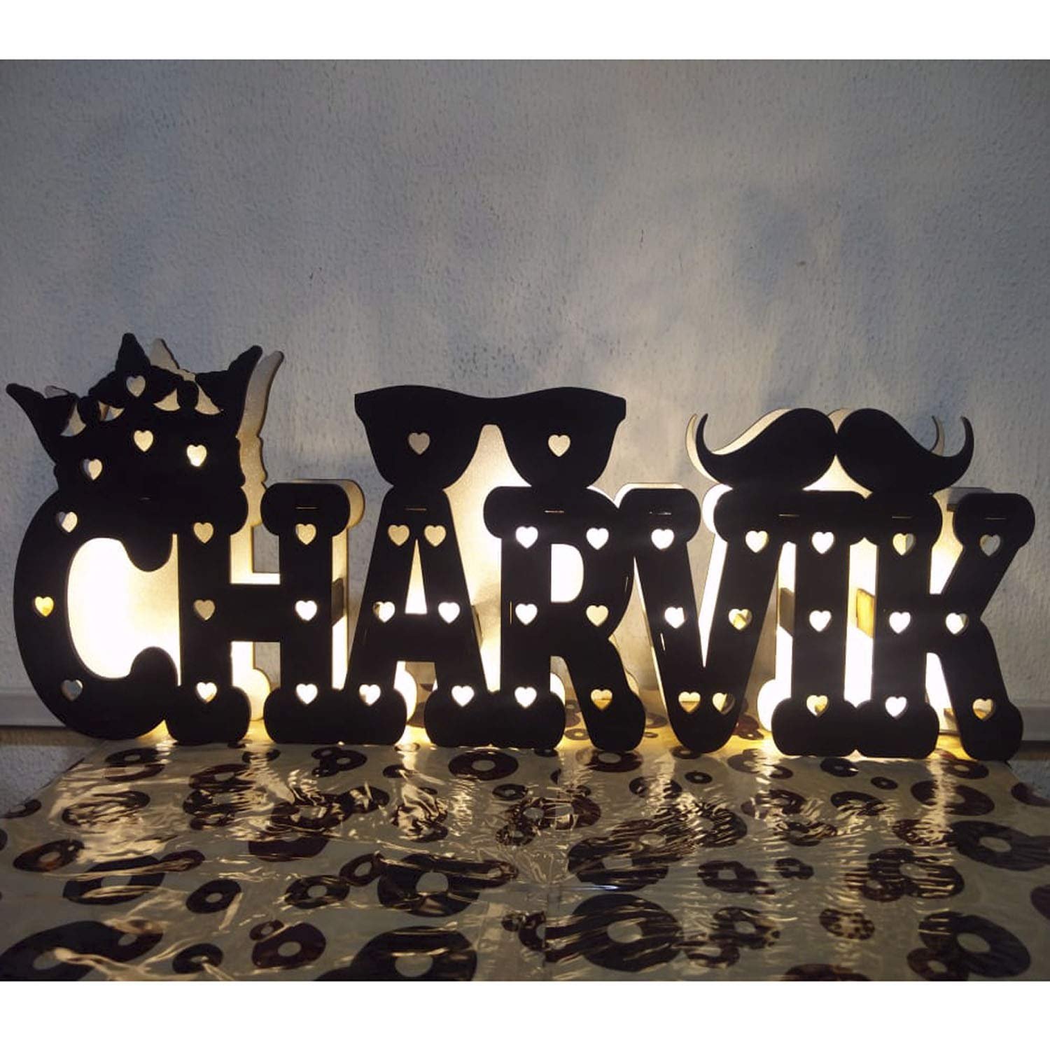 Photo Personalized Name Wooden Name Night lamp for Couples Boyfriend ...